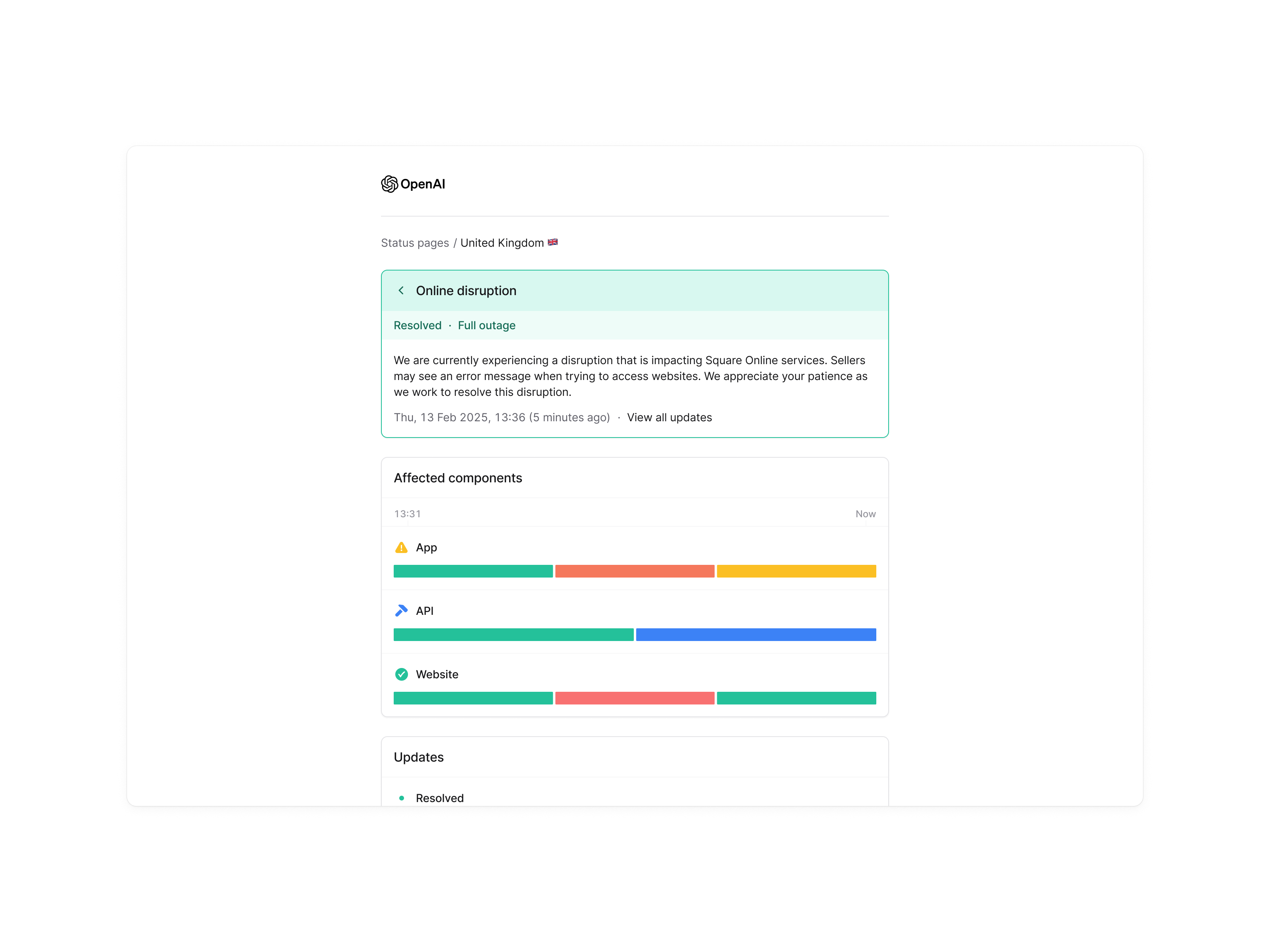 status-pages-resolved-light.png: Resolved issue screen